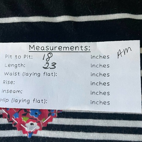 Madam P Upcycled Short Sleeve Striped T-shirt w  vintage heart S - Picture 6 of 8